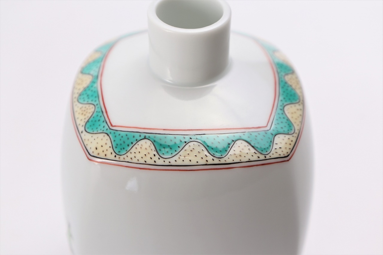 一輪生插花瓶角張莓紋柿右衛門窯 Kakiemongama 柿右卫门窑 日本伊萬里燒 有田燒花器 Takumi Japan